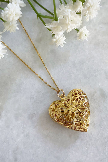 Wisteria London Florence Filigree Heart Locket Wisteria London